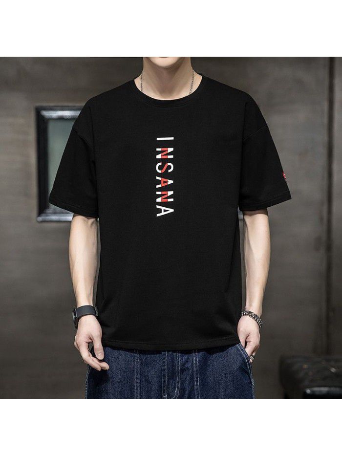 Summer new short sleeve T-shirt  men's cotton t-shirt men's round neck casual half sleeve bottom shirt fashion brand top 