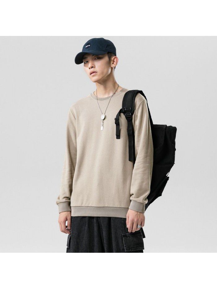 Fashion sweater men's  autumn new men's wear Korean Trend loose round neck bottomed shirt for young students 