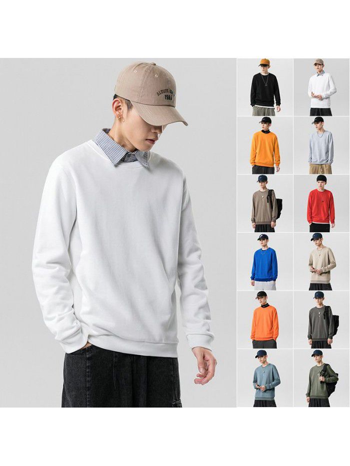 Fashion sweater men's  autumn new men's wear Korean Trend loose round neck bottomed shirt for young students 