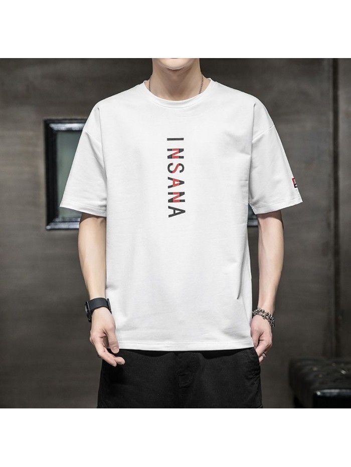 Summer new short sleeve T-shirt  men's cotton t-shirt men's round neck casual half sleeve bottom shirt fashion brand top 