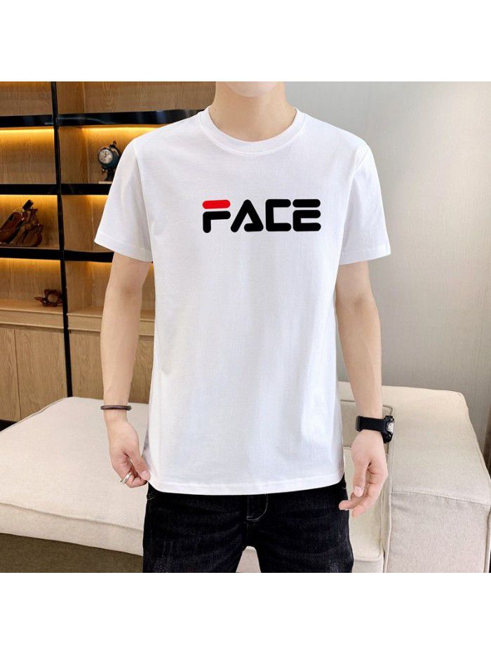 summer new men's short sleeve T-shirt Korean slim thin half sleeve t-shirt men's casual top 