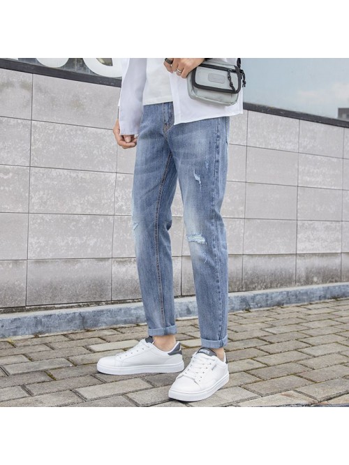 Stretch jeans men's Korean slim Leggings men&...