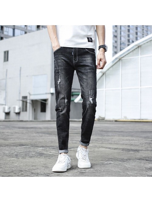 Stretch jeans men's fashion brand  spring and...