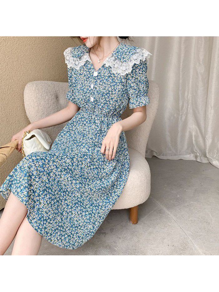 Real shot ~  summer new street blasting drill chain one shoulder fold open back sexy care machine dress 