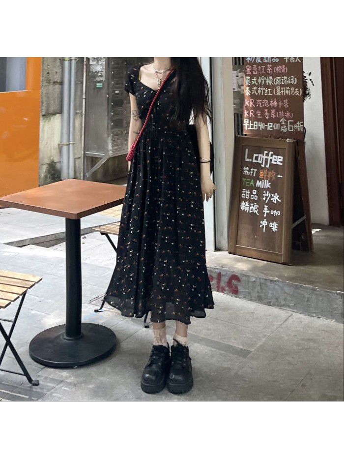  Molly in the heart white moonlight long and short black rice white 2 color Jasmine thin waist dress 