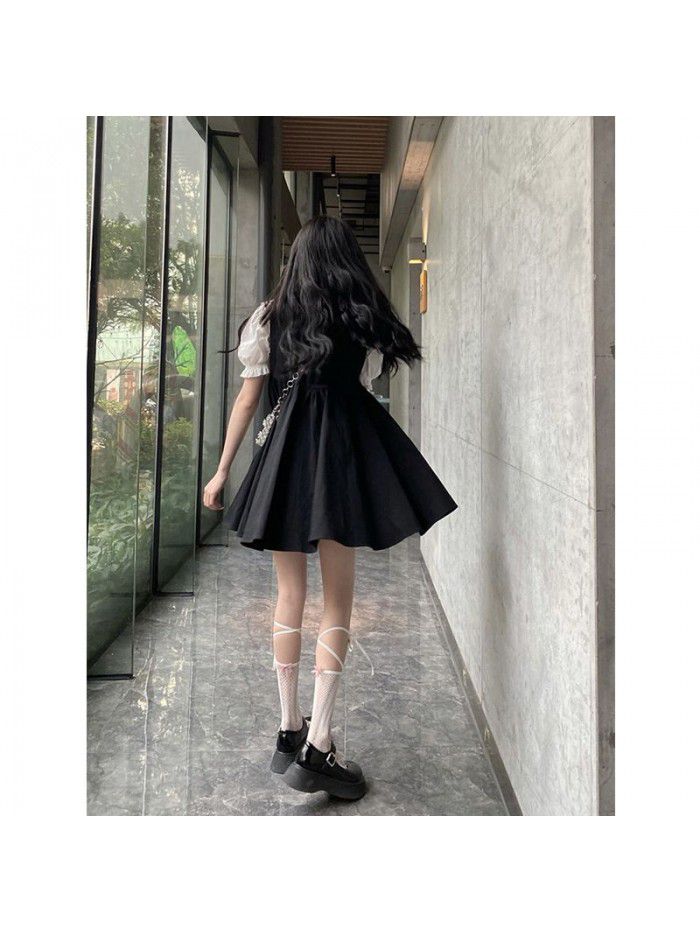 Age reducing temperament [good girl] strap dress  new spring and summer strap sweet and gentle wind Fairy Dress 