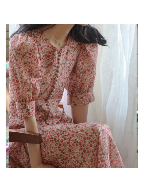 Floral heavy industry women's  summer new sho...