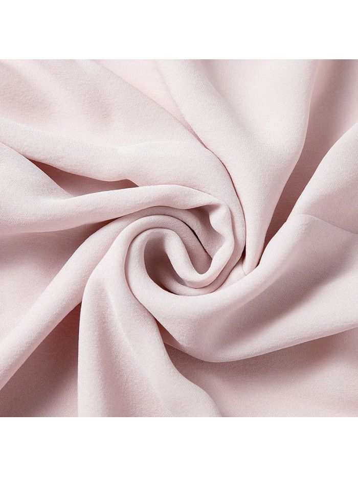 Design of new French lace up silk shirt in  summer 