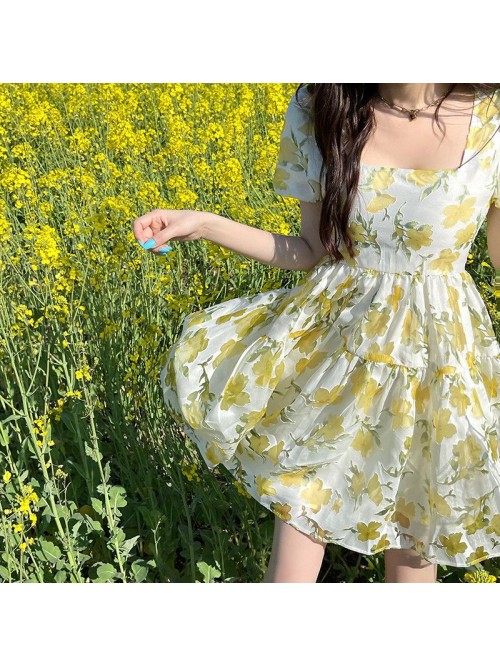  summer new gentle wind sweet first love skirt thr...