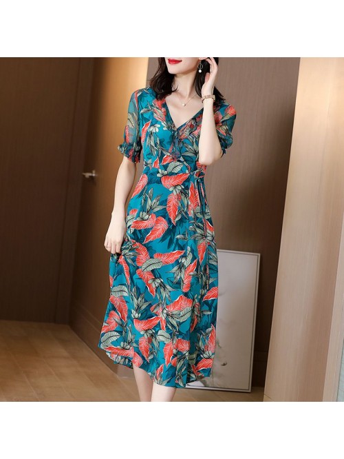 Foreign style silk dress  new summer lady's p...