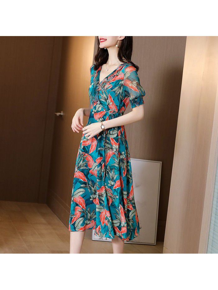 Foreign style silk dress  new summer lady's popular skirt 