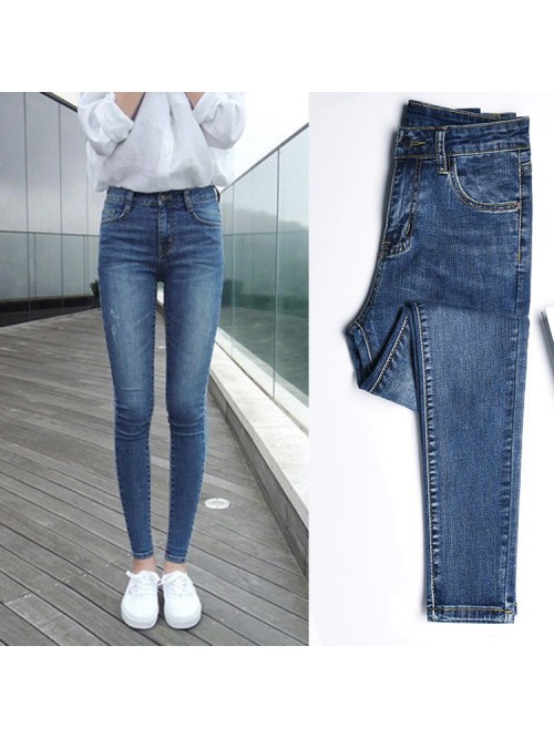 Spring  new high waist jeans women's slim ver...