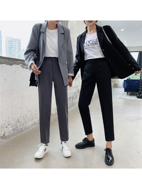 Suit radish pants women's spring high waist d...