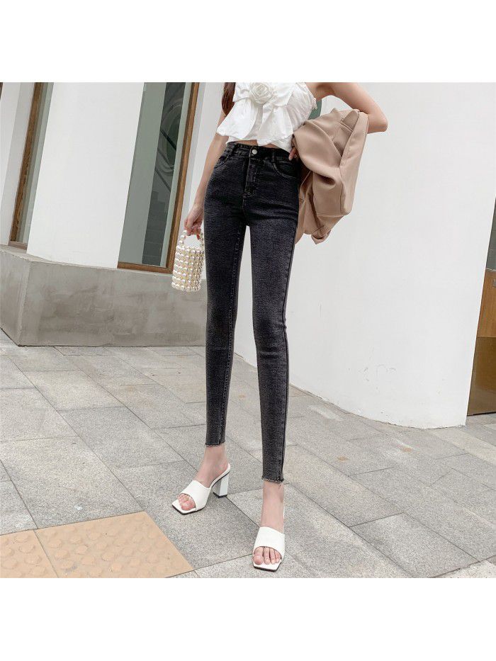 Slim pants  new black leggings women's wear spring and autumn tight pencil pants High Waist Stretch magic pants 