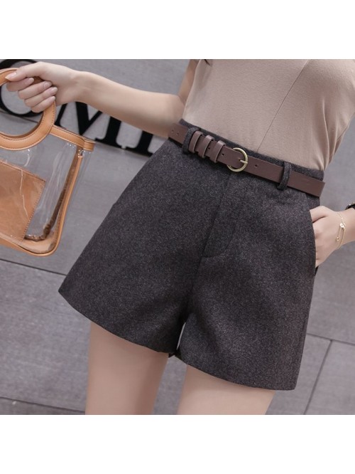 New women's A-line tweed shorts in autumn and...
