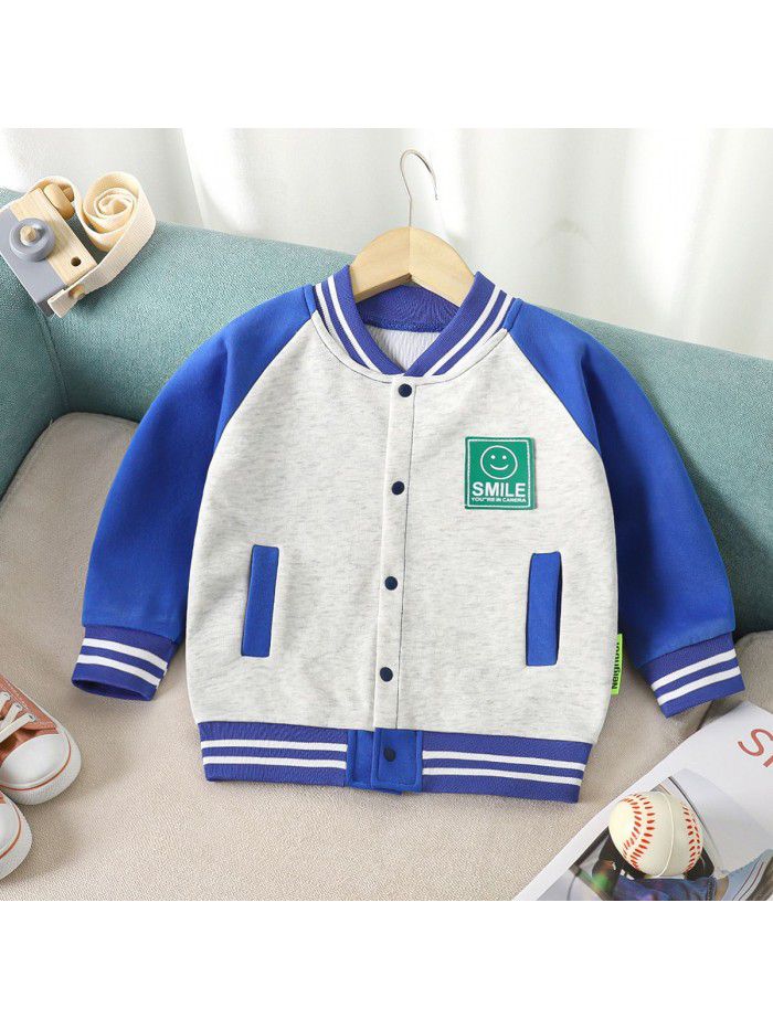 Children's baseball suit autumn treasure coat casual men's and women's middle and large children's western-style children's cardigan coat 