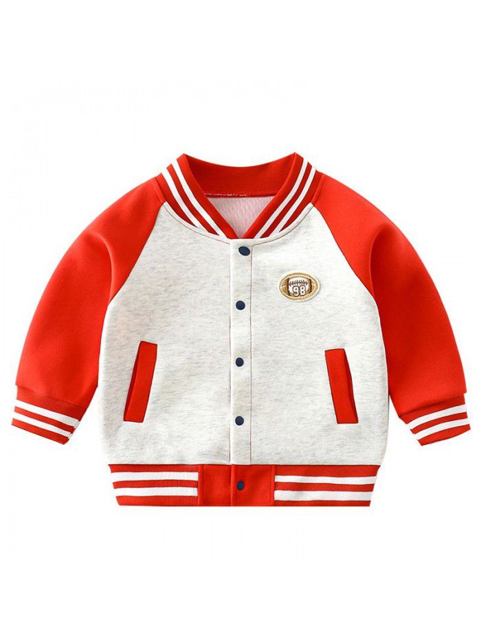 Children's baseball suit autumn treasure coat casual men's and women's middle and large children's western-style children's cardigan coat 