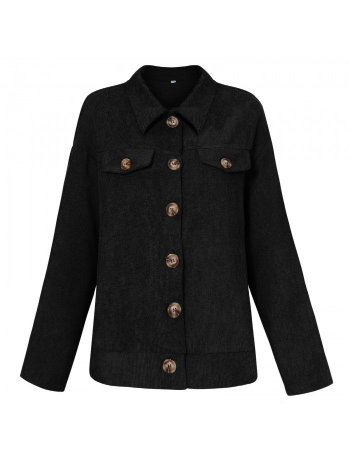 Autumn and Winter New Corduroy Coat Women's Fashion Versatile Jacket