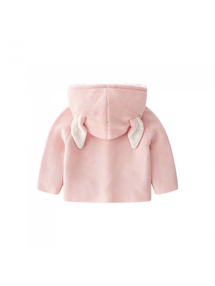 Baby Sweater Autumn and Winter Children's Sweater Baby Rabbit Warm Coat Cute Baby Clothing Knitting