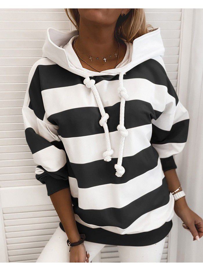 Autumn Thick Stripe Women's Thin Sweater Women's Top