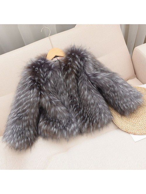 Autumn and Winter New Silver Fox Slim Korean Editi...