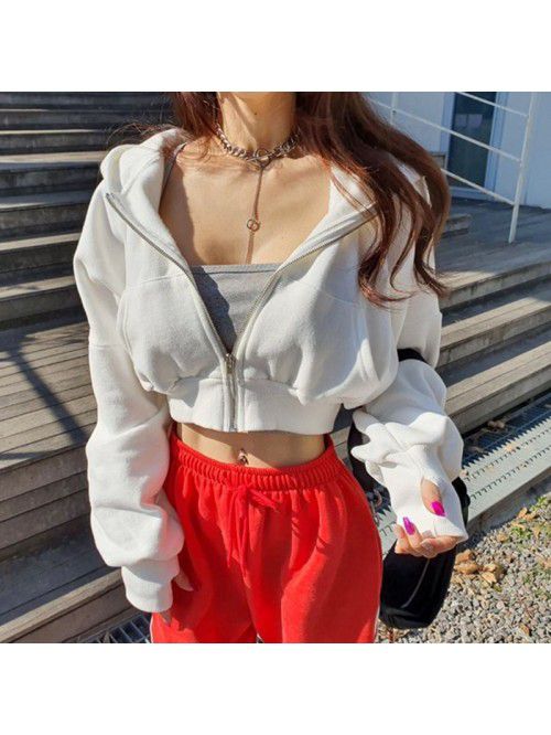 Autumn and Winter New Hooded Short Sweater Casual ...