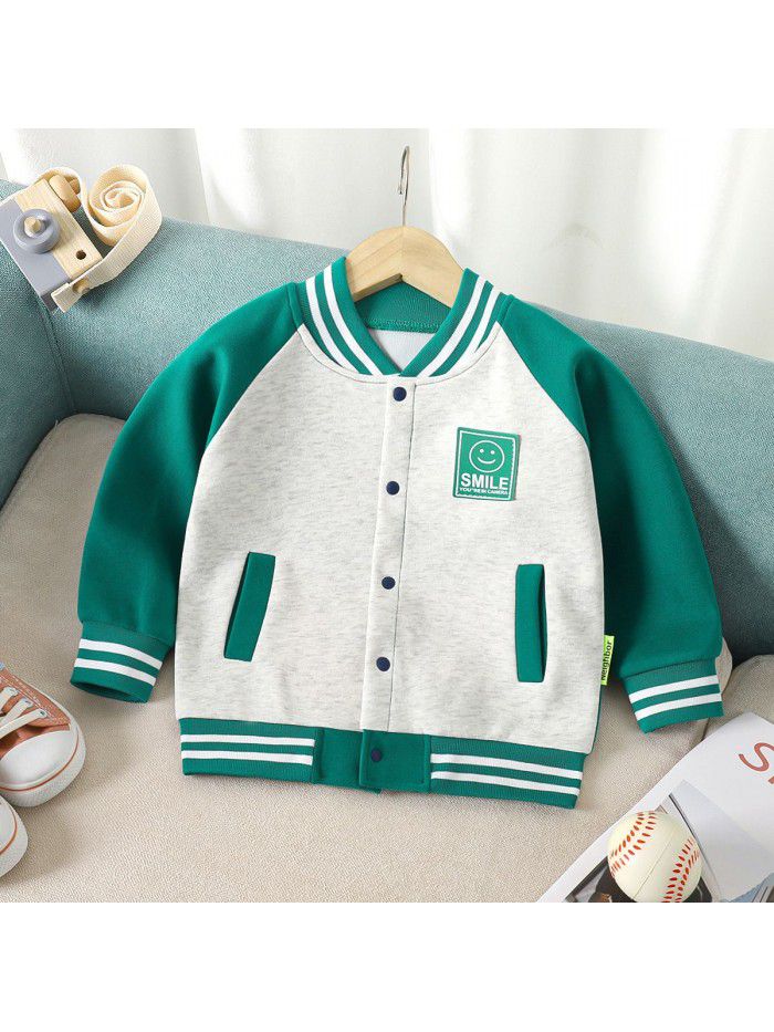 Children's baseball suit autumn treasure coat casual men's and women's middle and large children's western-style children's cardigan coat 