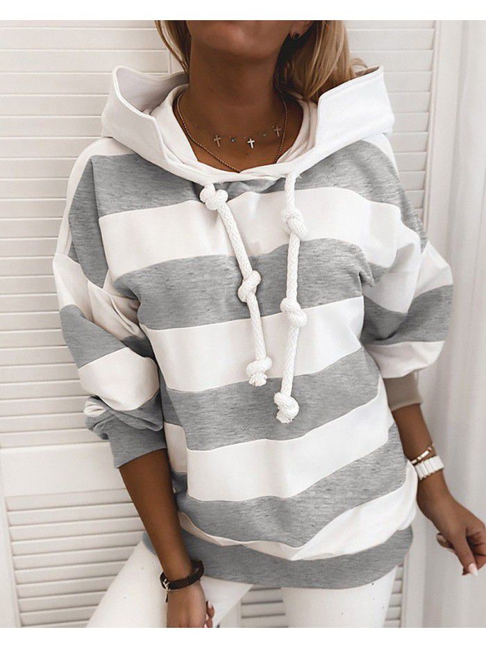 Autumn Thick Stripe Women's Thin Sweater Women's Top