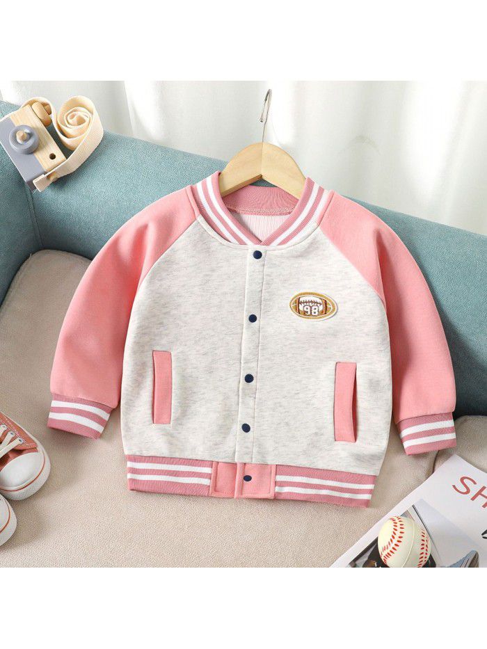 Children's baseball suit autumn treasure coat casual men's and women's middle and large children's western-style children's cardigan coat 