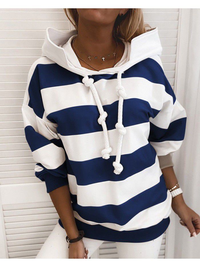 Autumn Thick Stripe Women's Thin Sweater Women's Top