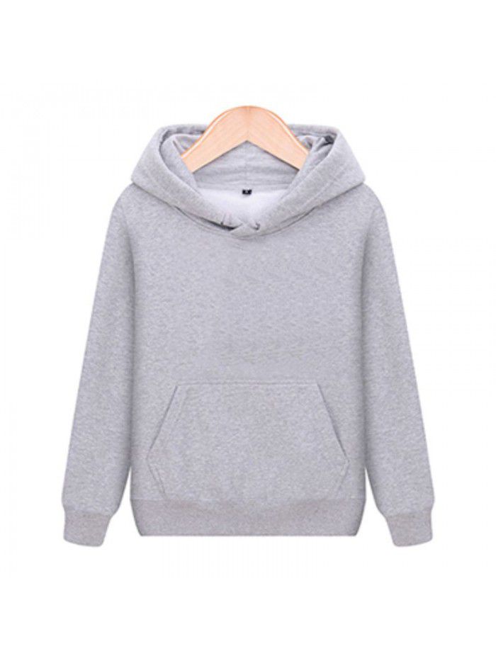 Casual hooded pullover with thickened and plush solid color new spring and autumn versatile loose fitting Japanese women's sweater