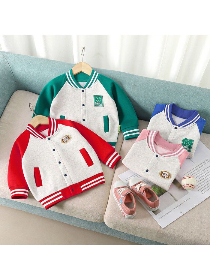 Children's baseball suit autumn treasure coat casual men's and women's middle and large children's western-style children's cardigan coat 