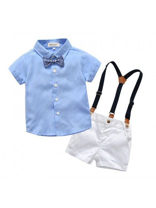 Children's Set Boys' Short Sleeve T-shirt Gentleme...