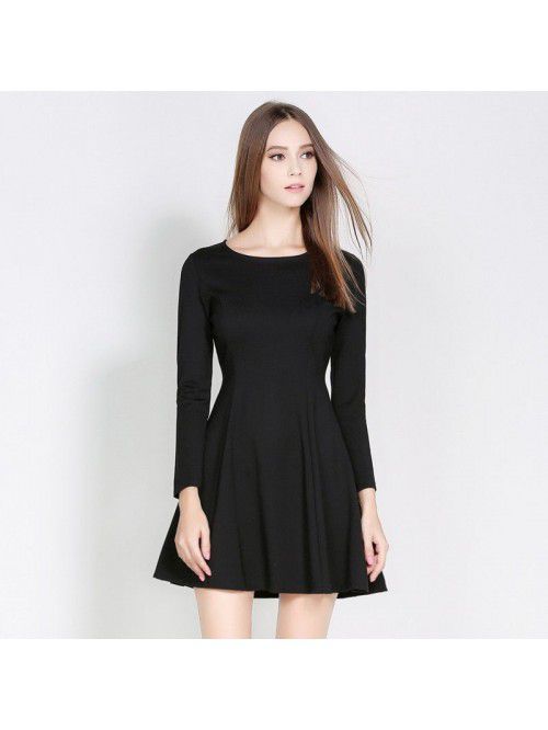 Spring Dress Small Black Skirt Slim Fit, Slim Wais...