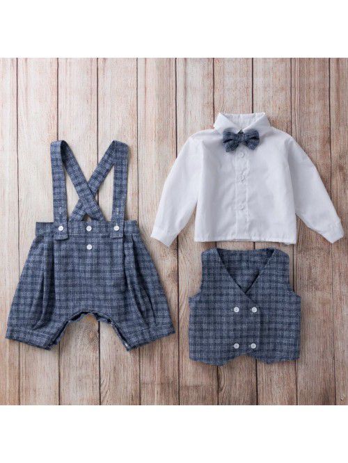 Children's Spring and Autumn Gentlemen's Dress Set...