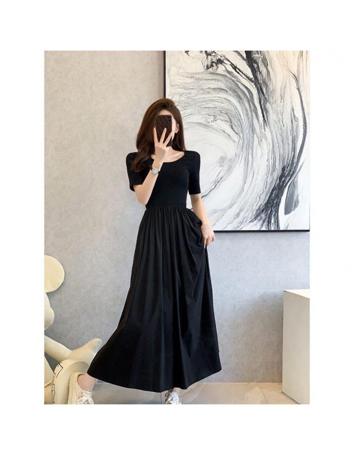 Design Sense Long Skirt Slim Fit Large Swing Dress 