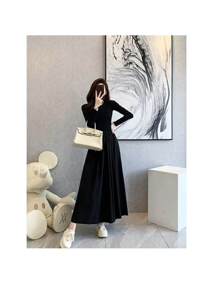 Design Sense Long Skirt Slim Fit Large Swing Dress 