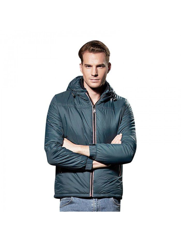 Lightweight down cotton jacket for men and teenagers, autumn cotton jacket for men, solid color cotton jacket jacket