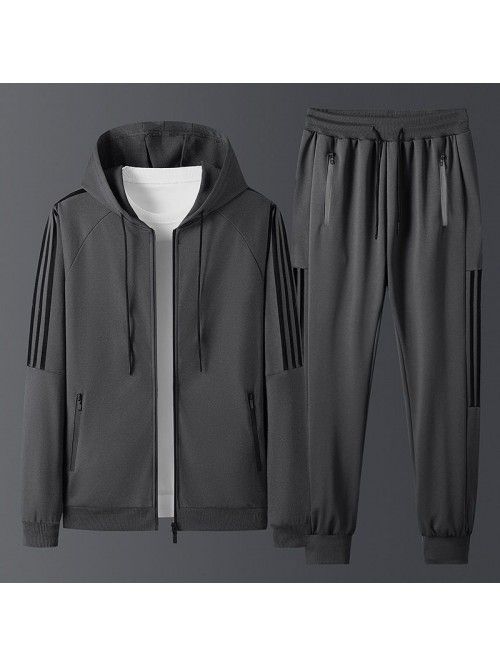 Sports suit men's cardigan sweater, spring and aut...