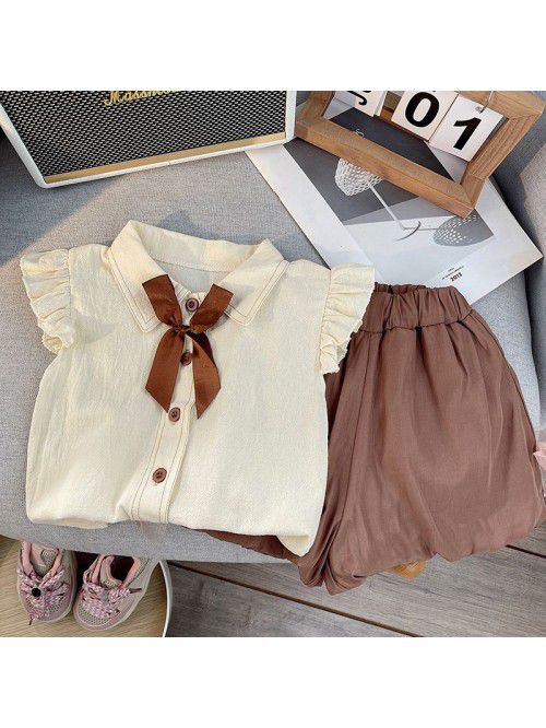 Girls' Set Summer New Short Sleeve Children's Wear...