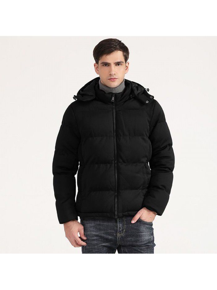 Men's cotton jacket thickened solid color imitation down cotton jacket short jacket winter wear