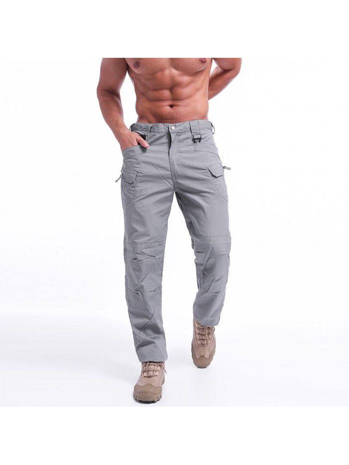 Plaid Multi Pocket Casual Work Wear Pants Men's Outdoor Charge Sports Tactical Pants 