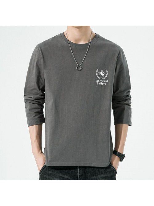 Autumn New Men's Pure Cotton Long sleeved T-shirt ...