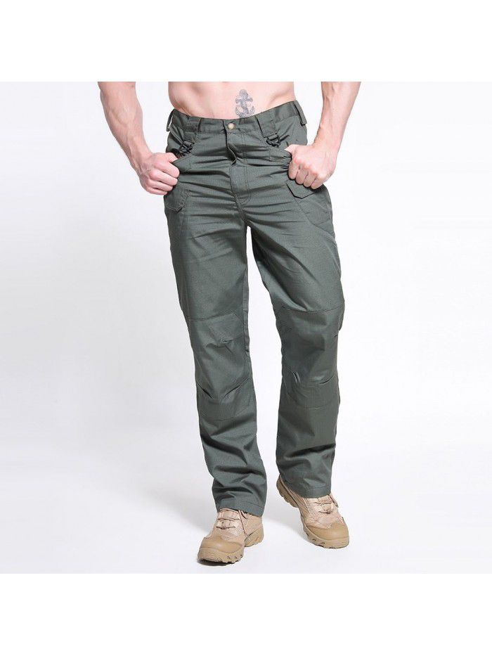 Plaid Multi Pocket Casual Work Wear Pants Men's Outdoor Charge Sports Tactical Pants 