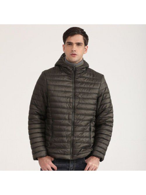 Lightweight hooded cotton jacket for men, European...