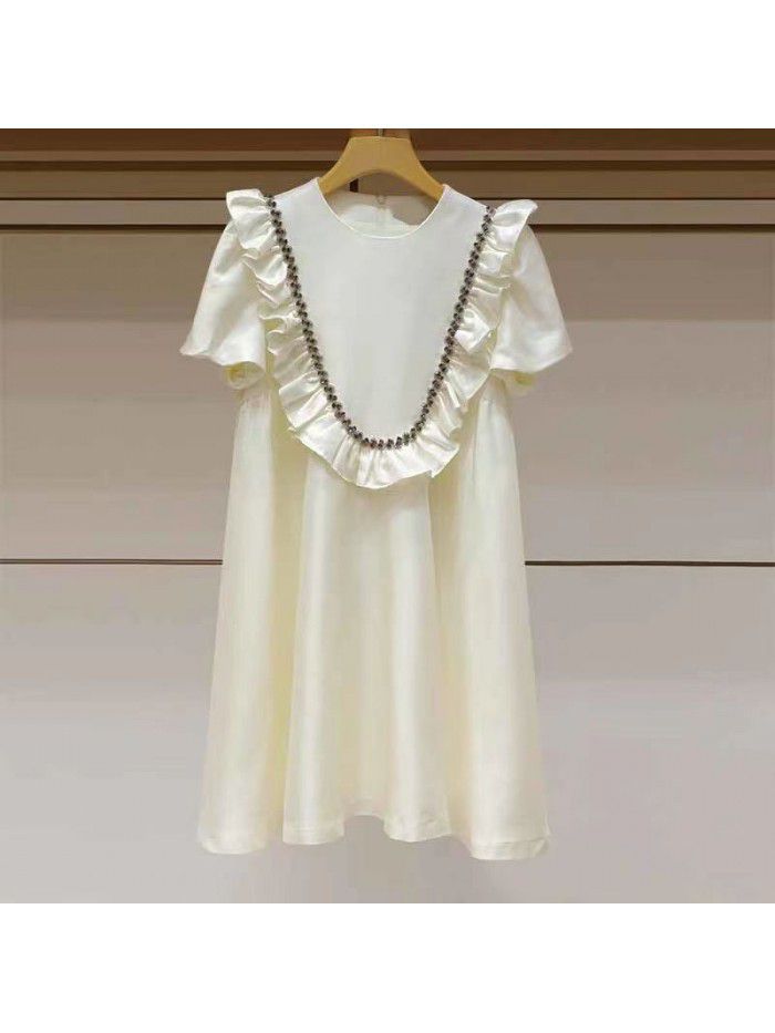 Fashionable French Loose Fit Dress with Versatile Temperament, Fat Sister Dress, Female Student Large