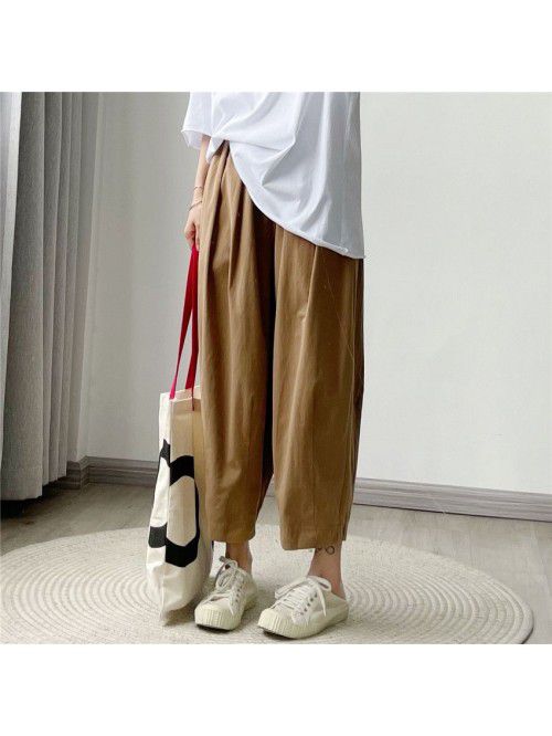 Work attire Japanese style lantern pants, summer l...