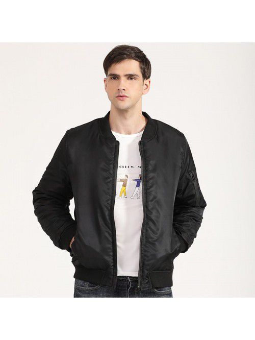 Short men's flying jacket, lightweight cotton jack...