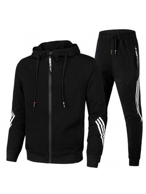 Spring and Autumn New Sports Men's Set Casual Swea...