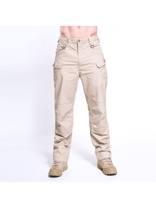 Plaid Multi Pocket Casual Work Wear Pants Men'...